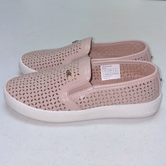 ๐HP๐Michael Kors Jem Olivia Blush Colored Laser Cut Loafers - Picture 5 of 12